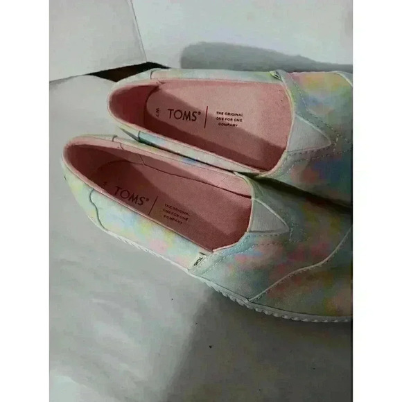 "TOMS" Womens Size 7 Tie Dye Canvas Alpargata Ortho Lite Insoles Slip-On EUC - Picture 5 of 8